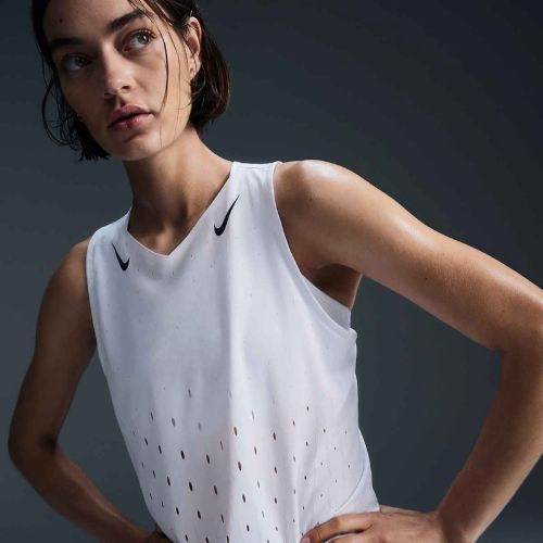 Футболка для бігу жіноча Nike AeroSwift Dri-Fit ADV Singlet white / black / black