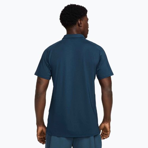 Футболка поло тенісна чоловіча Nike Court Dri-Fit Advantage armory navy / white / white