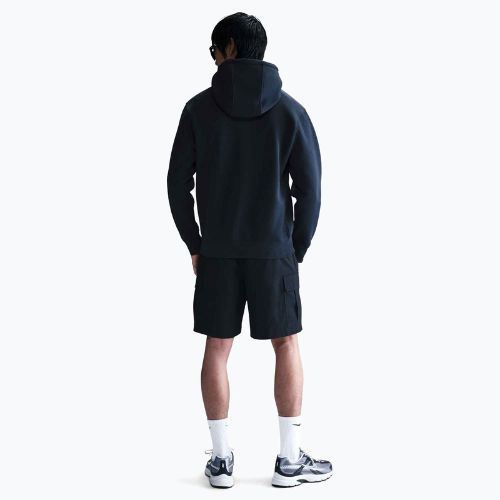 Кофта чоловіча Nike Club Full Zip Hoodie obsidian/obsidian/white