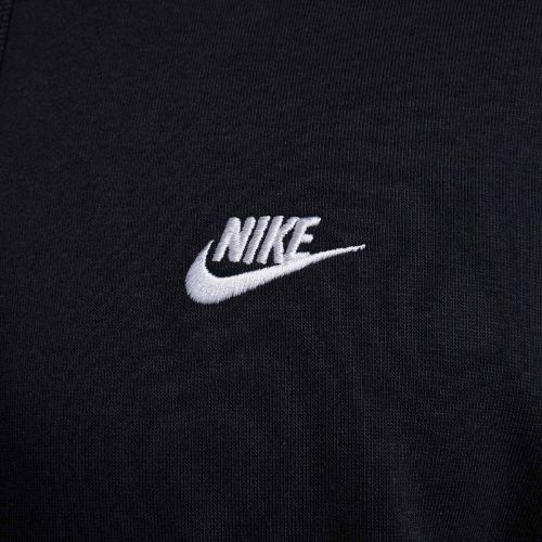 Кофта чоловіча Nike Club French Terry Pullover Hoodie black/black/white