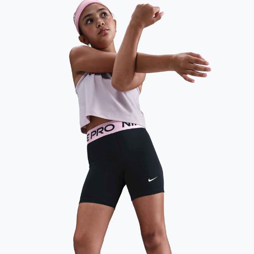 Шорти дитячі Nike Pro Dri-Fit 5" black/med soft pink/white