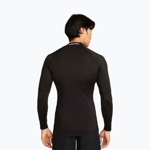 Лонгслів для тренувань чоловічий Nike Pro Dri-Fit Mock-Neck black/white