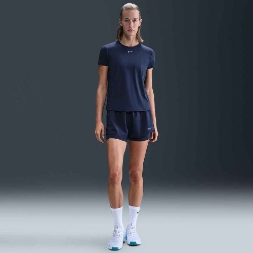 Футболка для тренувань жіноча Nike One Classic Dri-Fit midnight navy/white