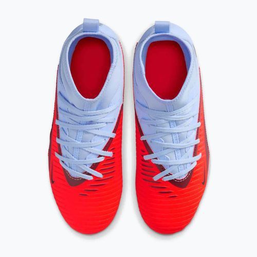 Кросівки футбольні дитячі Nike Phantom 6 High Club FG/MG royal tint/bright crimson