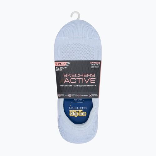 Шкарпетки жіночі SKECHERS Non Terry No Show Liner 3 пари blue/green