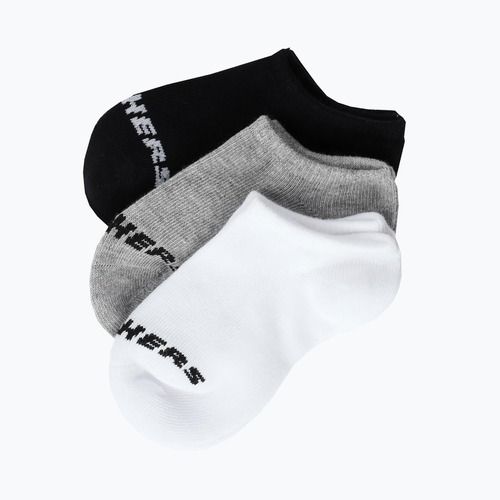 Шкарпетки дитячі SKECHERS Non Terry No Show 3 пари white/grey
