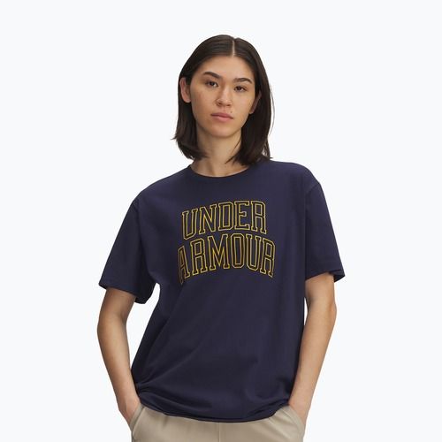 Футболка для тренувань жіноча Under Armour Rival Campus midnight navy/gold league