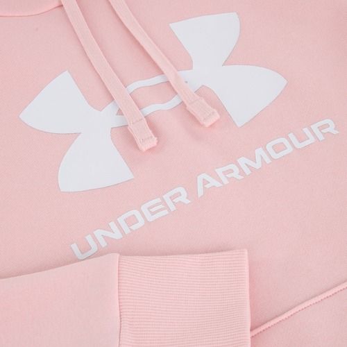 Кофта жіноча Under Armour Rival Fleece Big Logo Hoody prime pink/white