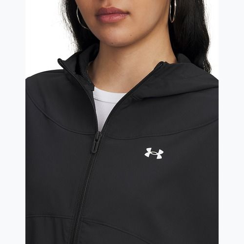 Куртка жіноча Under Armour Rival Woven Hoody black/black/white