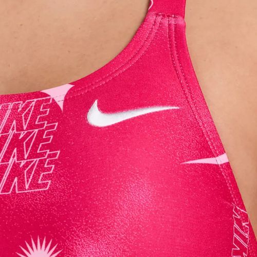 Купальник суцільний жіночий Nike Hydrastrong Fastback rush pink