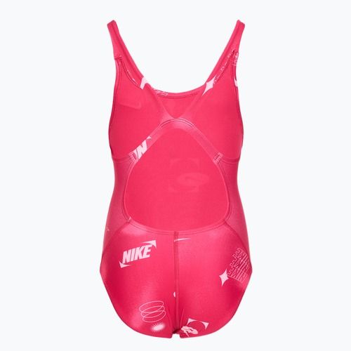 Купальник суцільний дитячий Nike Hydrastrong Fastback rush pink