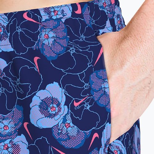 Шорти для плавання чоловічі Nike Multi Poppy Print 5" Volley midnight navy