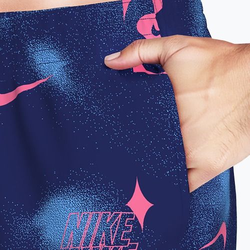 Шорти для плавання чоловічі Nike Multi Print 7" Volley midnight navy