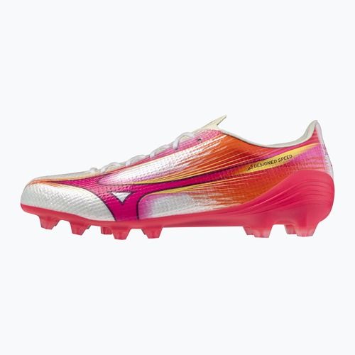 Кросівки футбольні Mizuno Alpha III Japan FG white/fuchsia purple