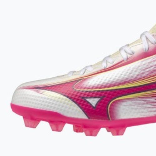 Кросівки футбольні дитячі Mizuno Alfa III Select Jr FG white/fuchsia purple