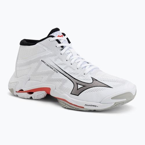 Кросівки волейбольні Mizuno Wave Lightning Elite Mid white/black/fiery red