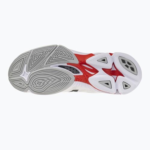 Кросівки волейбольні Mizuno Wave Lightning Pro Mid white/black/fiery red