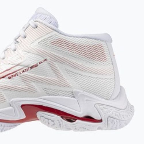 Кросівки волейбольні жіночі Mizuno Wave Lightning Elite Mid white/rose elegance/lava falls