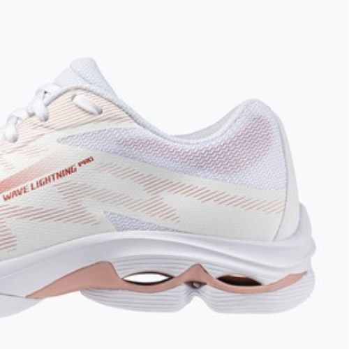 Кросівки волейбольні жіночі Mizuno Wave Lightning Pro white/rose elegance/lava falls