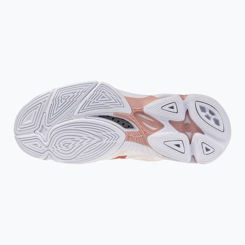 Кросівки волейбольні жіночі Mizuno Wave Lightning Pro Mid white/rose elegance/lava falls