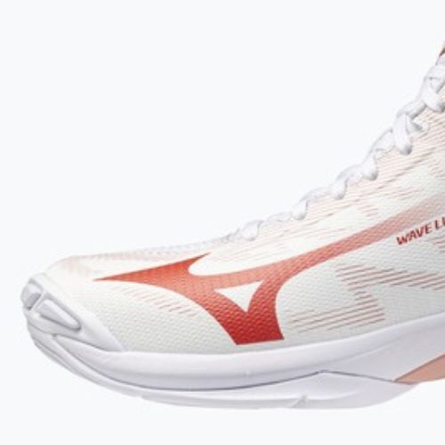 Кросівки волейбольні жіночі Mizuno Wave Lightning Pro Mid white/rose elegance/lava falls