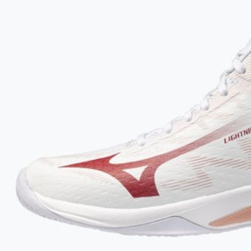 Кросівки волейбольні жіночі Mizuno Lightning Select Mid white/rose elegance/lava falls