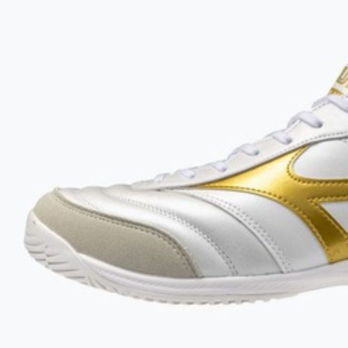 Кросівки футбольні Mizuno Morelia Sala Elite IN white/football gold/galaxy sil