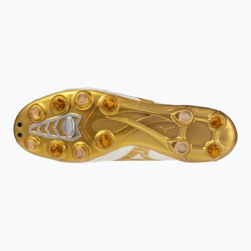 Кросівки футбольні Mizuno Morelia Neo IV Beta Elite Mix white/mp gold/cool gray 3c
