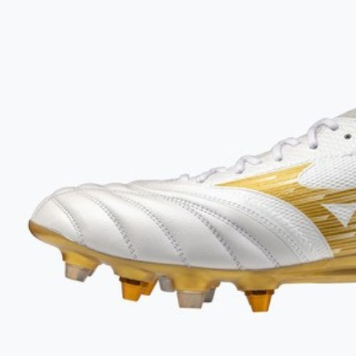 Кросівки футбольні Mizuno Morelia Neo IV Beta Elite Mix white/mp gold/cool gray 3c