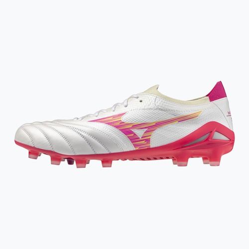 Кросівки футбольні Mizuno Morelia Neo IV Beta Elite FG white/pink tetra/fuchsia purple