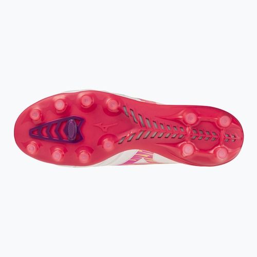 Кросівки футбольні Mizuno Morelia Neo IV Beta Elite FG white/pink tetra/fuchsia purple