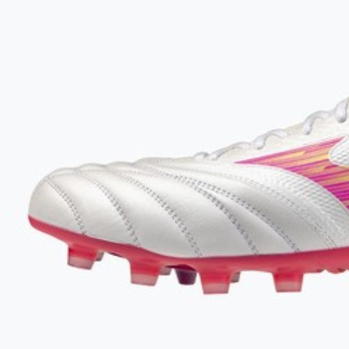 Кросівки футбольні Mizuno Morelia Neo IV Beta Elite FG white/pink tetra/fuchsia purple