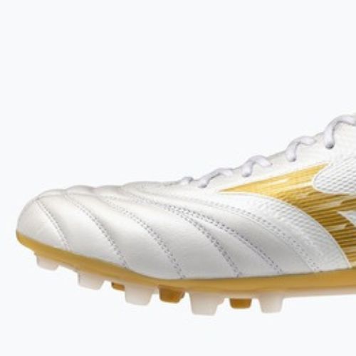 Кросівки футбольні Mizuno Morelia Neo IV Beta Elite AG white/mp gold/cool gray 3c