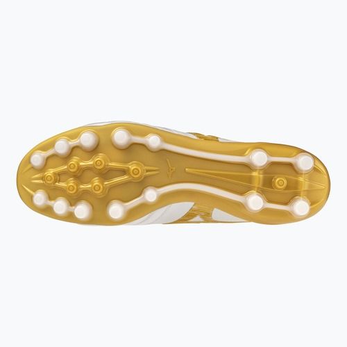 Кросівки футбольні Mizuno Morelia Neo IV Beta Japan AG white/mp gold/cool gray 3c