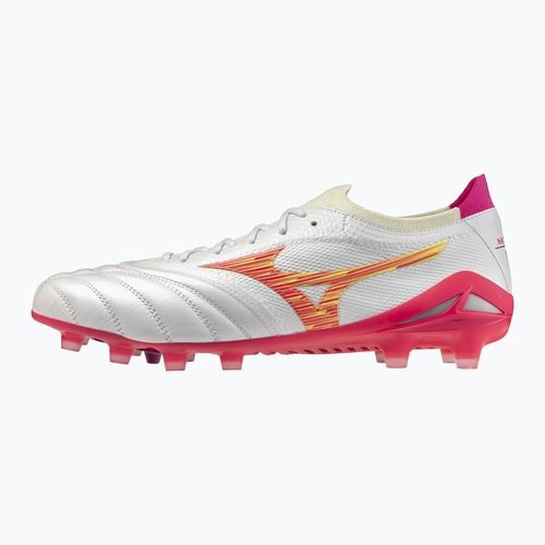 Кросівки футбольні Mizuno Morelia Neo IV Beta Japan FG white/pink tetra/fuchsia purple