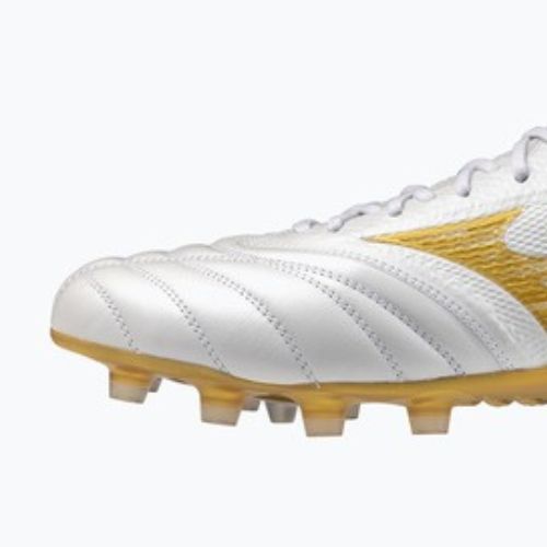Кросівки футбольні Mizuno Morelia Neo IV Beta Japan FG white/mp gold/cool gray 3c