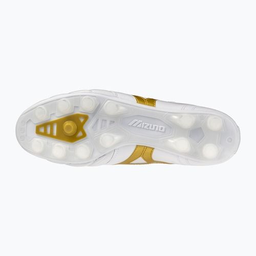 Кросівки футбольні Mizuno Morelia II Pro FG white/football gold/galaxy silver
