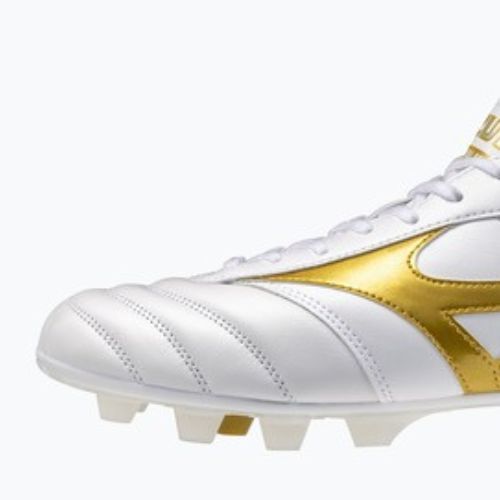Кросівки футбольні Mizuno Morelia II Pro FG white/football gold/galaxy silver