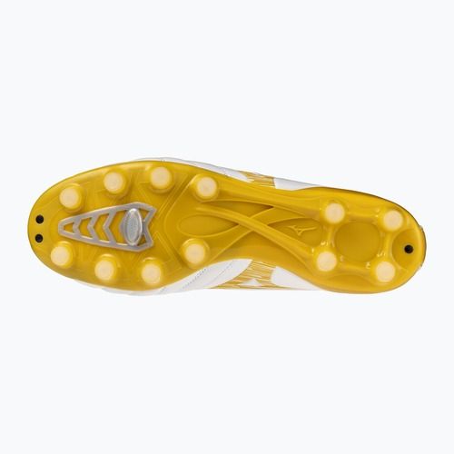 Кросівки футбольні Mizuno Morelia Neo IV Pro FG white/mp gold/cool gray 3c
