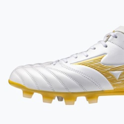 Кросівки футбольні Mizuno Morelia Neo IV Pro FG white/mp gold/cool gray 3c
