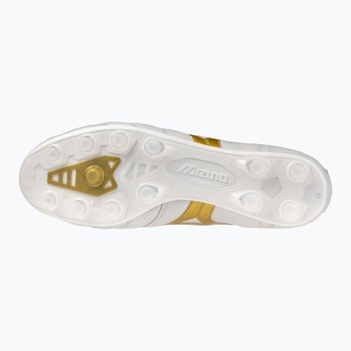Кросівки футбольні Mizuno Morelia II Japan FG white/football gold/galaxy silver