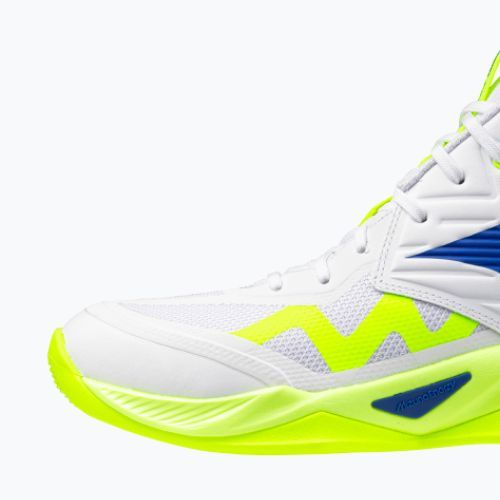 Кросівки волейбольні Mizuno Wave Momentum Pro Mid white/lightning yellow/dazzling blue