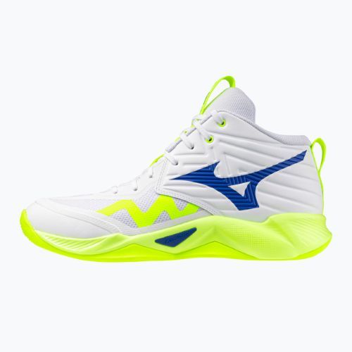 Кросівки волейбольні Mizuno Wave Momentum Pro Mid white/lightning yellow/dazzling blue