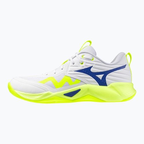 Кросівки волейбольні Mizuno Wave Momentum Pro white/lightning yellow/dazzling blue