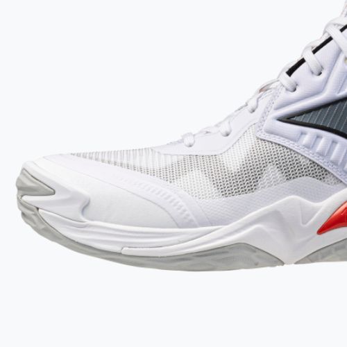 Кросівки волейбольні Mizuno Wave Momentum Elite Mid white/black/fiery red