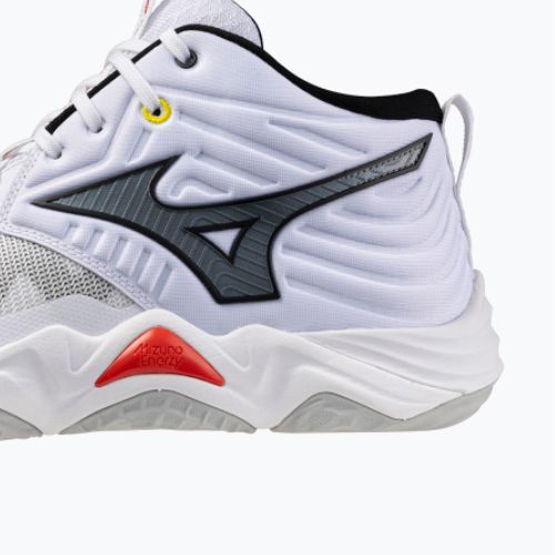 Кросівки волейбольні Mizuno Wave Momentum Elite Mid white/black/fiery red
