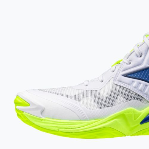 Кросівки волейбольні Mizuno Wave Momentum Elite Mid white/lightning yellow/dazzling blue