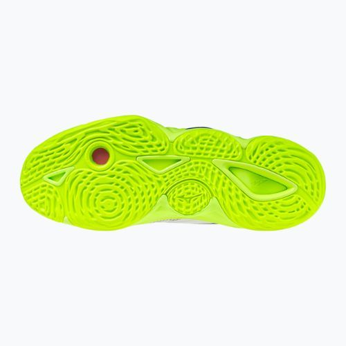 Кросівки волейбольні Mizuno Wave Momentum Elite Mid white/lightning yellow/dazzling blue