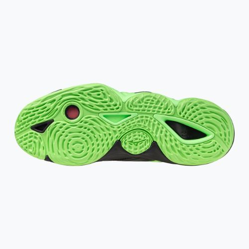 Кросівки волейбольні Mizuno Wave Momentum Elite black/glowing apple/mandarin orange