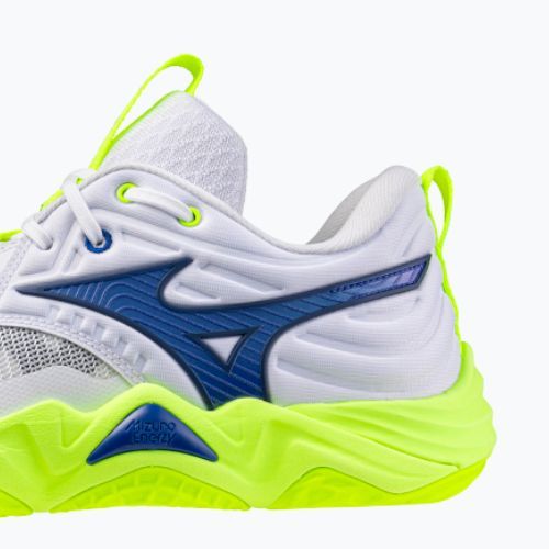 Кросівки волейбольні Mizuno Wave Momentum Elite white/lightning yellow/dazzling blue